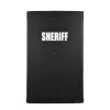 Bellfire RDS Rapid Deployment Shield Level IIIA Sheriff Placard Black Front View