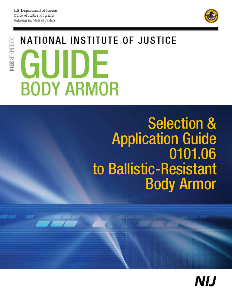 NIJ Selection and Application Guide Labeling Section