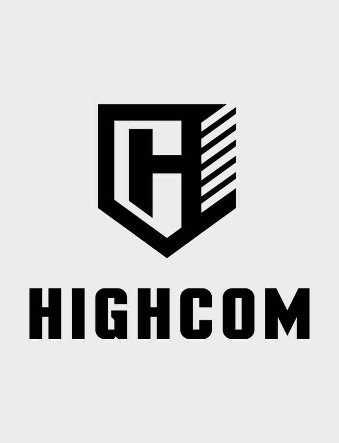 HighCom Armor Square Logo – Black