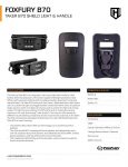 HighCom Armor Foxfury B70 taker Shield Light Product Spec PDF