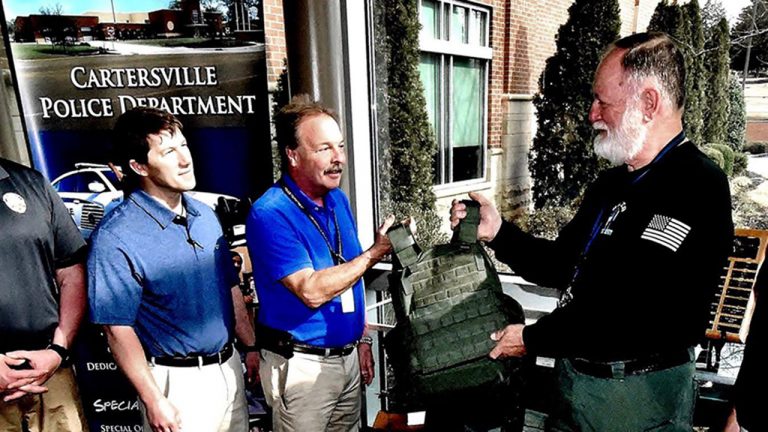 Media image Catersville Police accepting body armor win donation