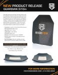 HighCom Armor Guardian 3i10m Hard Armor Plate Product Release Sales Slick PDF