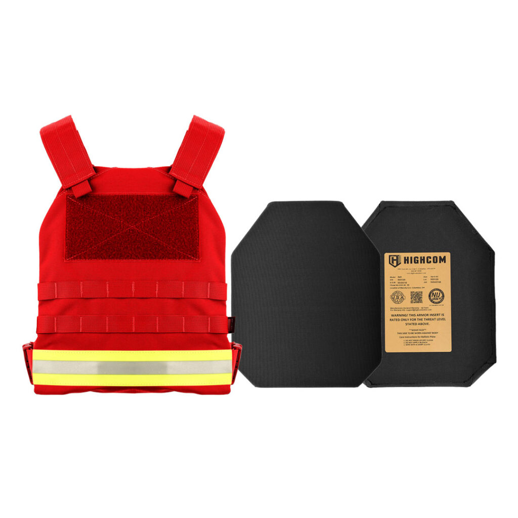 RAK CAP Rifle Armor Rescue Kit for First Responders Red with Reflective Strip Shooter Cut Plates