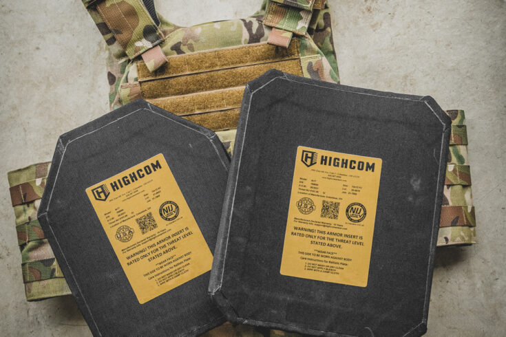HighCom Armor ACAP Carrier in multicam color with two Guardian hard armor plates 4s17 shooters and full cut
