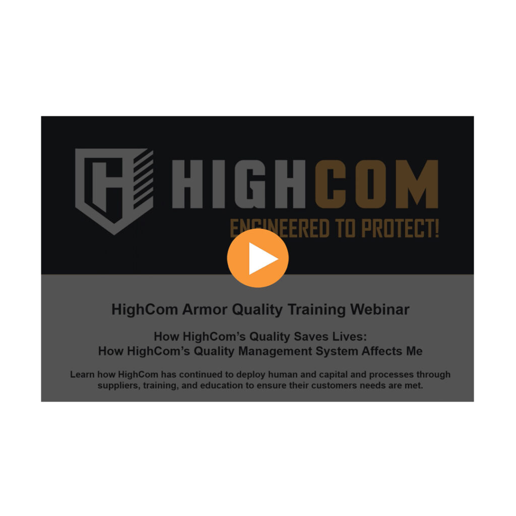 HighCom Armor Training Webinar Screenshot