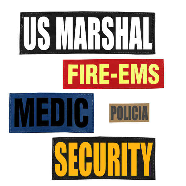 HighCom Armor ID Placards Mix Security Fire-EMS Medic Policia US Marshall